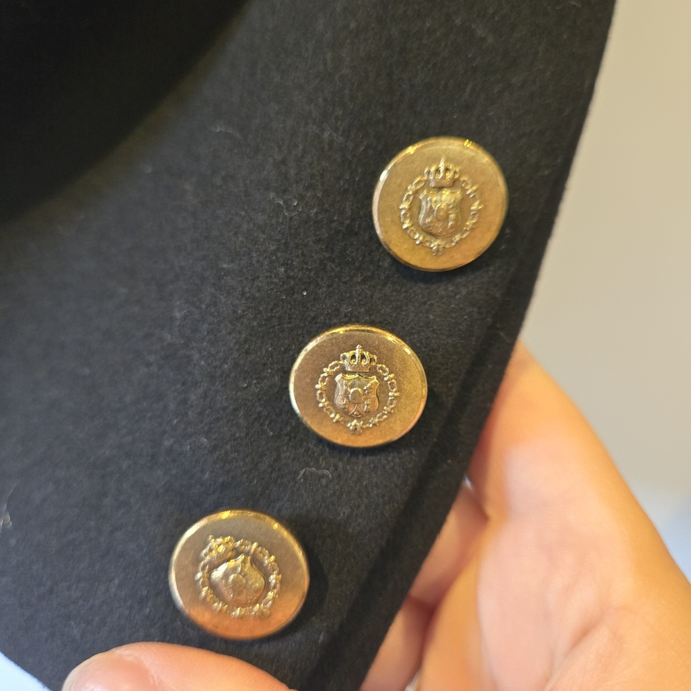 Georges Rech Vintage Women's Black Blazer Size French 40 - Picture 5 of 9